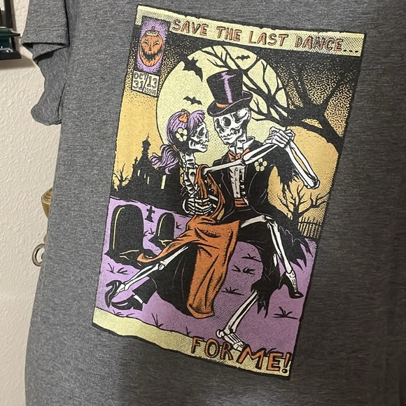 Torrid Save The Last Dance Everyday Signature Jersey Crew Neck Tee Skeletons - Picture 3 of 5